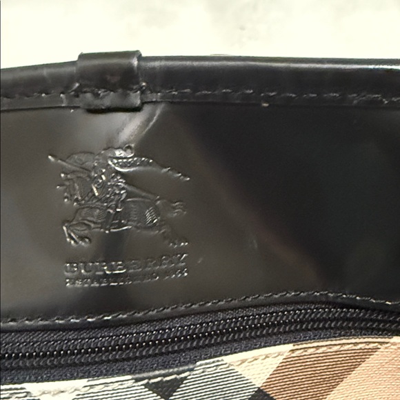 Burberry Women's Beige and Black Plaid Tote - Picture 3 of 4